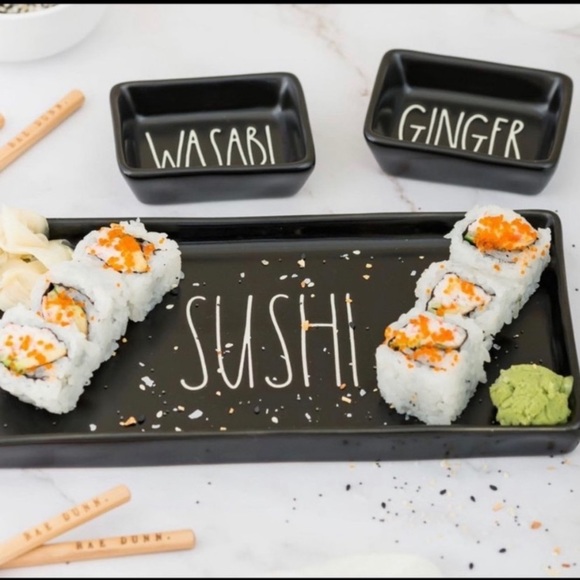 Rae Dunn Other - New Rae Dunn Black Sushi Set